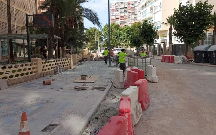 Corte de agua en Benidorm por obras en la avenida Montecarlo