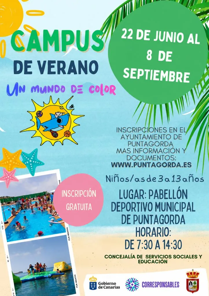 Puntagorda abre inscripciones para el Campus de Verano "Un Mundo de Color"