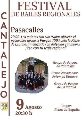 Cantalejo celebra el Festival de Bailes Regionales y Pasacalles en agosto