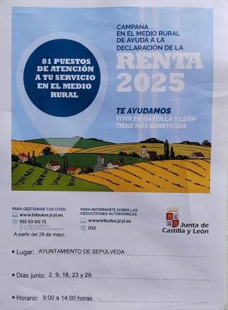 Campaña de ayuda para la declaración de la Renta en el medio rural