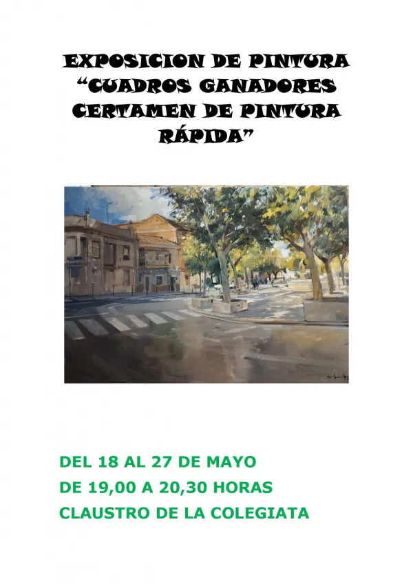 Exposición de obras ganadoras del Certamen de Pintura Rápida de Castellar