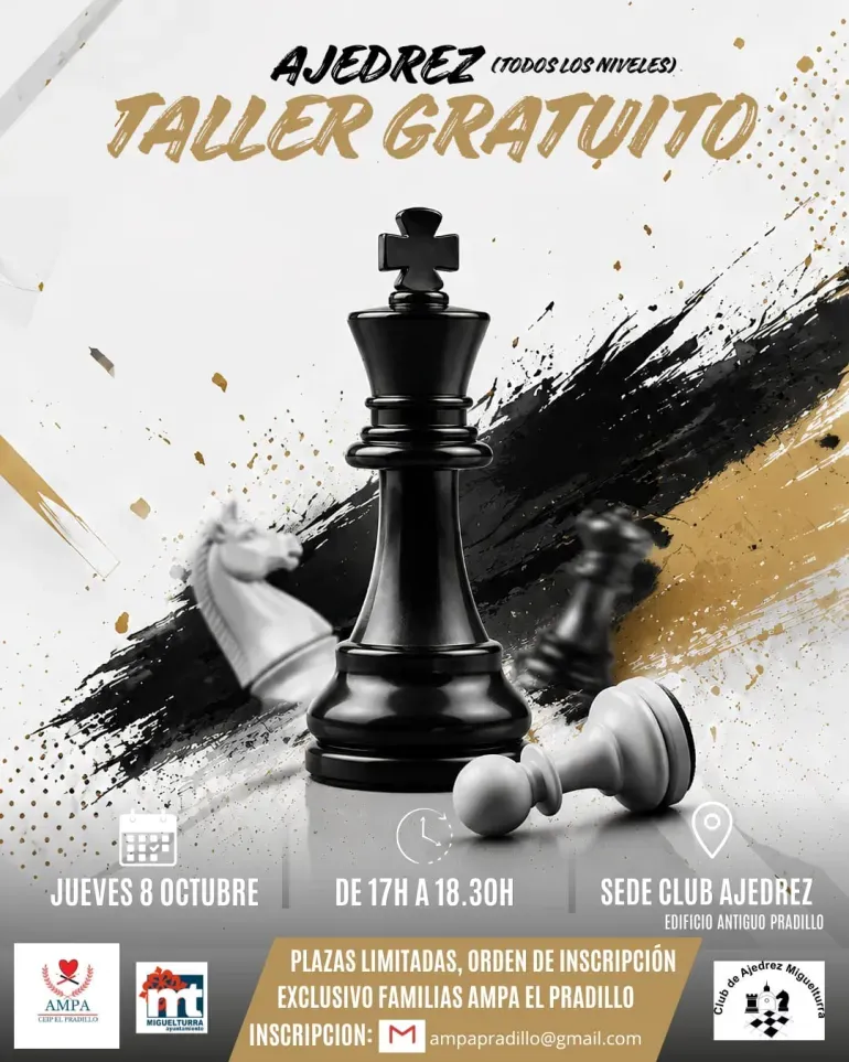 Miguelturra organiza un taller de ajedrez para niños en el Colegio del Pradillo