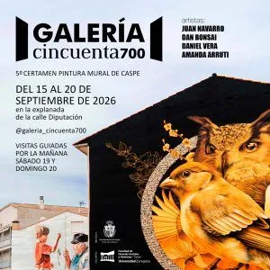 Caspe se llena de arte urbano con la 5ª edición de "Galería Cincuenta 700"