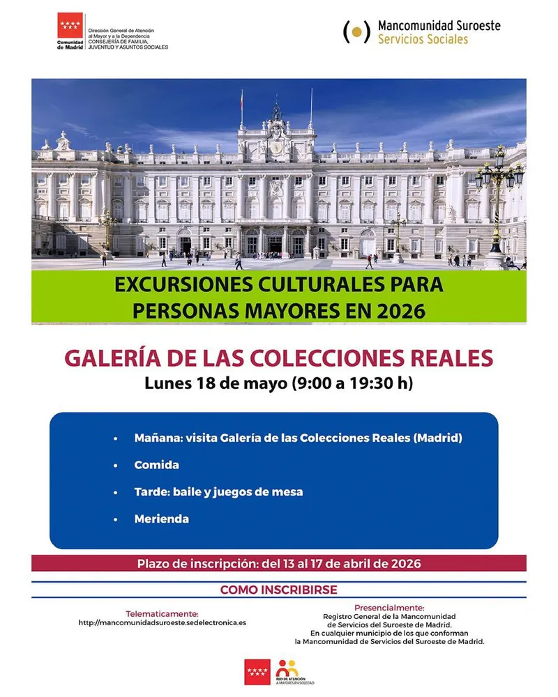 Mayores de Batres visitan la Galería de las Colecciones Reales en Madrid