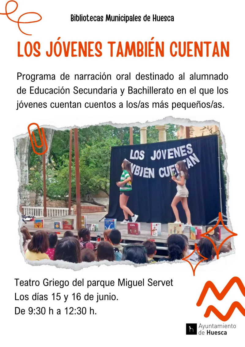 Huesca impulsa la narración oral entre jóvenes y niños en el Parque Miguel Servet