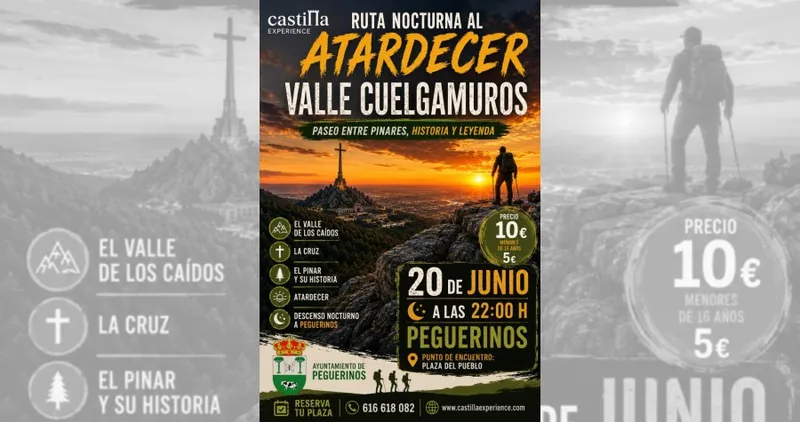 Ruta nocturna guiada por el Valle de Cuelgamuros el 20 de junio