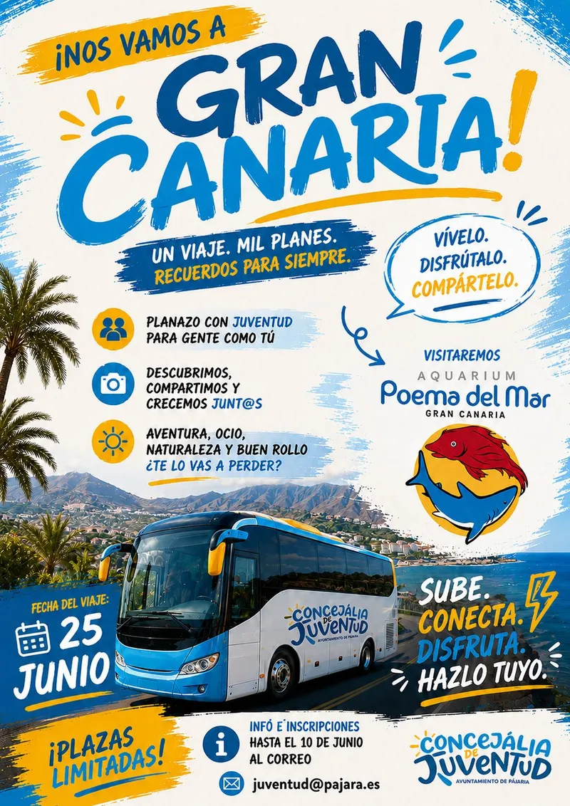 Juventud de Pájara viaja a Gran Canaria para visitar el Acuario Poema del Mar
