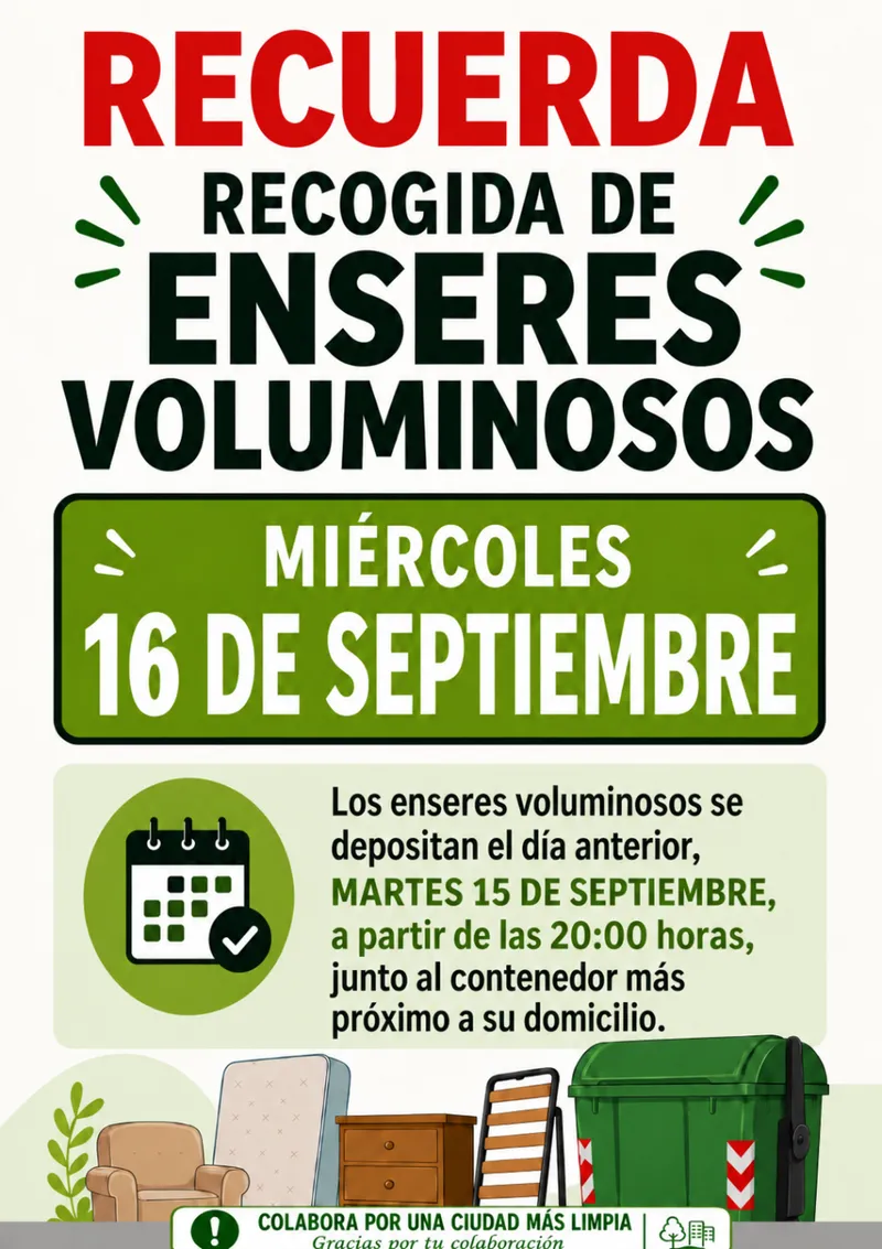 Casalarreina modifica la recogida de enseres para el 16 de septiembre
