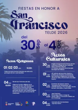 Telde celebra las Fiestas de San Francisco con un programa cultural y tradicional