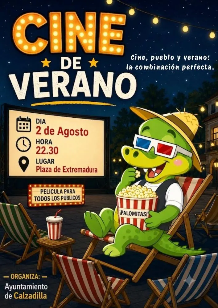 Calzadilla proyectará cine de verano gratuito en agosto
