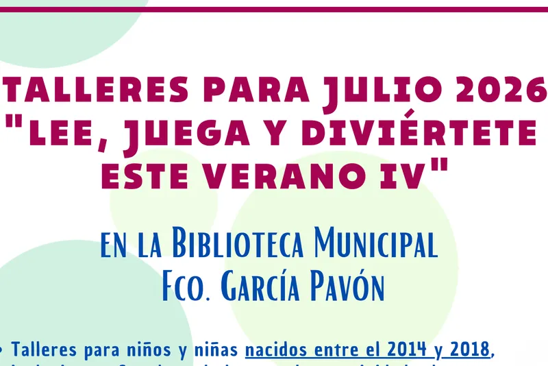 Taller de verano "Lee, juega y diviértete" en la Biblioteca Municipal de Tomelloso