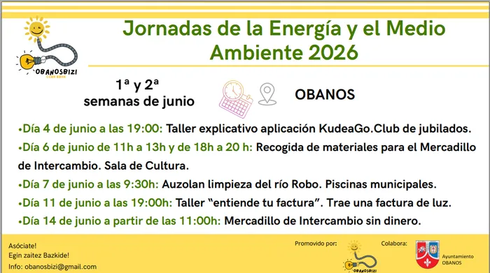 Obanos acoge las Jornadas de la Energía y Medio Ambiente en junio