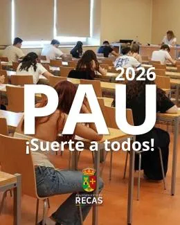 Ánimo a los estudiantes de Recas en la PAU y exámenes finales