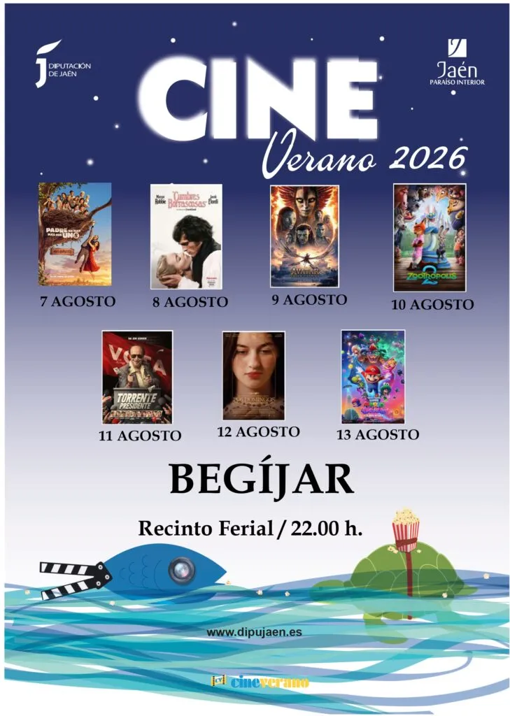 Begíjar proyectará 'Cine de Verano 2026' con 7 películas por solo un euro