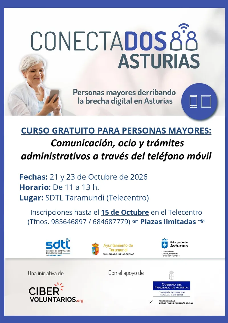 Taramundi lanza el curso 'Conectados 2026' para mayores de 55 años sobre el uso del móvil