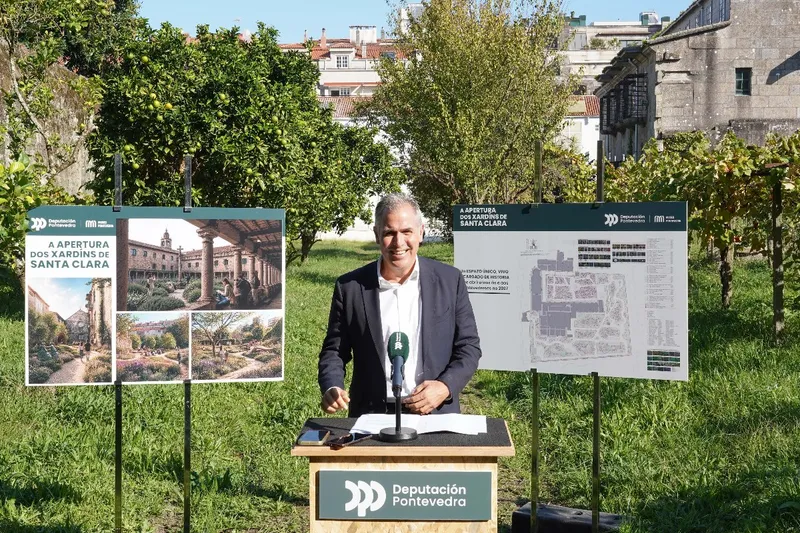 Los jardines de Santa Clara en Pontevedra se abrirán al público en 2027 tras una inversión de 821.555 euros