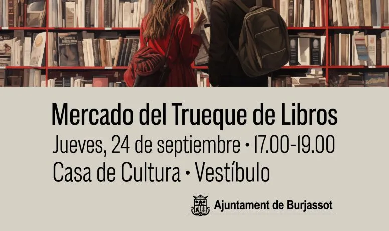 Burjassot celebra el Mercado del Trueque literario el 24 de septiembre