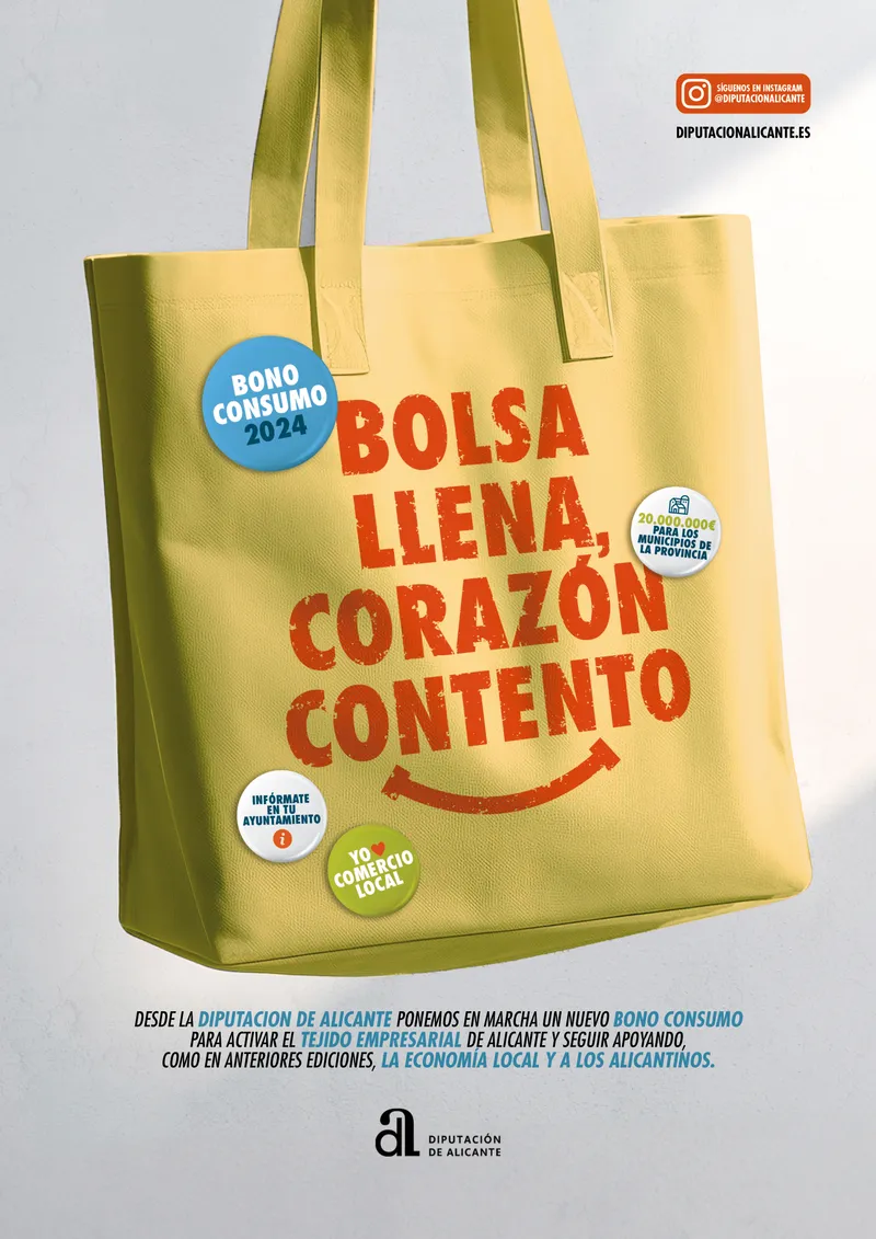 La Diputación de Alicante lanza una nueva campaña de Bono Consumo con 20 millones de euros