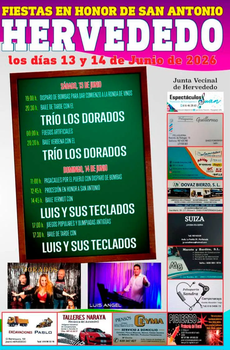 Camponaraya felicita a Hervededo por sus fiestas de San Antonio