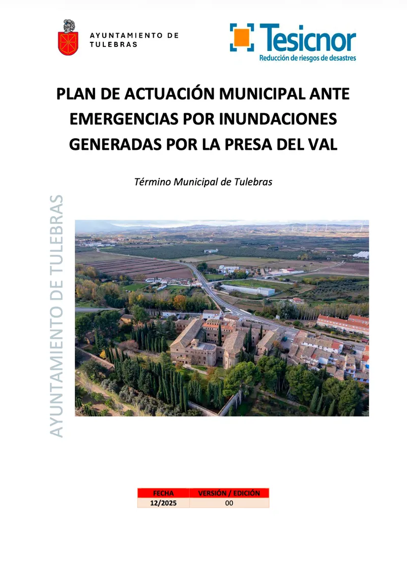 Tulebras activa su plan de emergencia ante posibles inundaciones por la Presa del Val