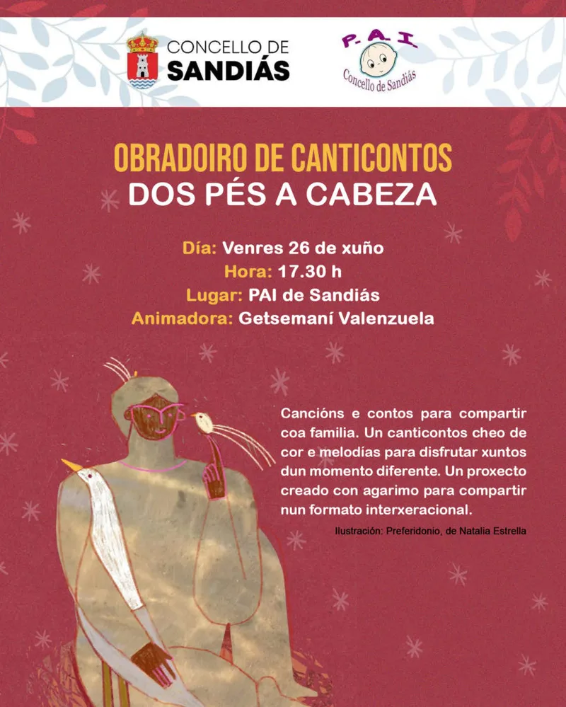 Sandiás celebra un taller familiar de cuentacuentos y canciones el 26 de junio