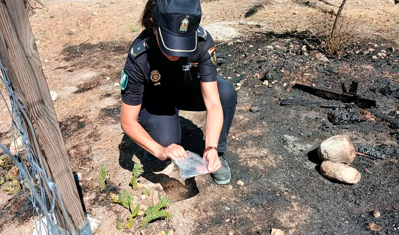 Dos investigados por un incendio forestal en el Cerro de San Miguel de Granada