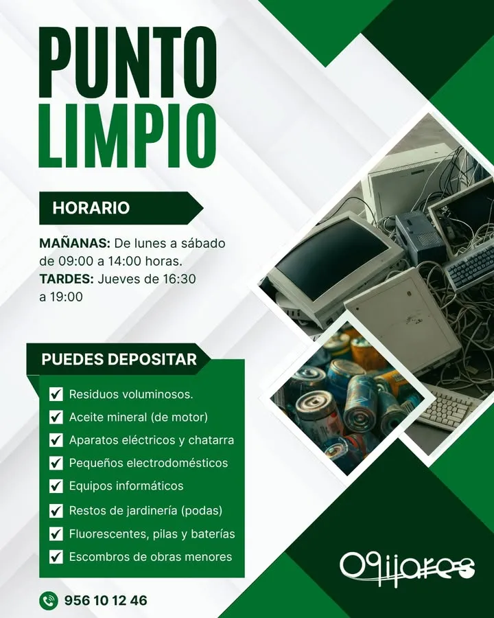 Ogíjares recuerda el horario y los residuos que admite su Punto Limpio