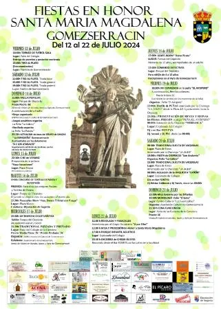 Gómez de la Sierra celebra sus fiestas patronales en honor a Santa María Magdalena del 12 al 22 de julio
