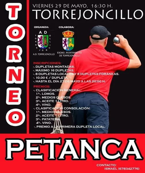 Torrejoncillo celebra un torneo de petanca para fomentar la convivencia deportiva