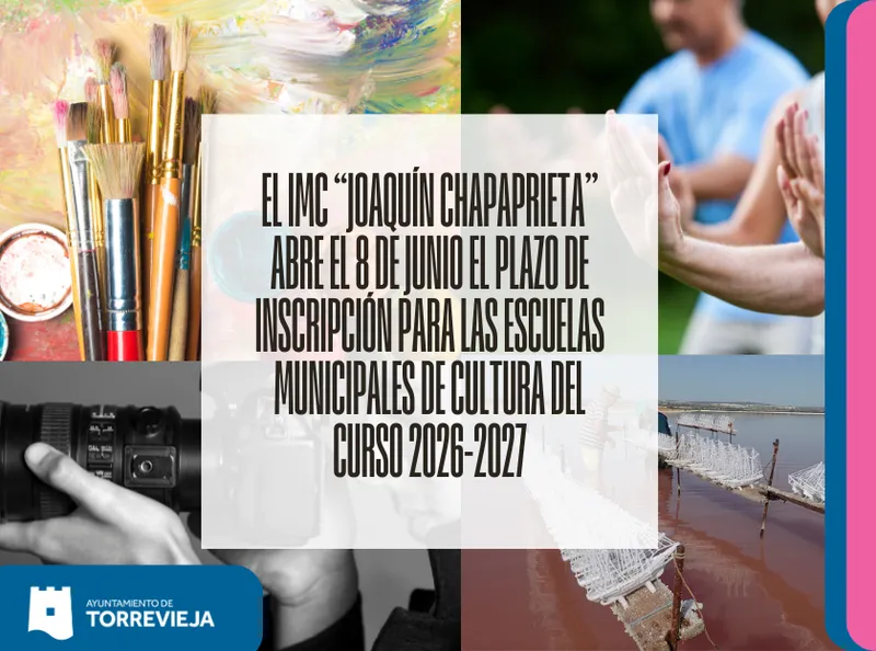 Torrevieja abre inscripciones para Escuelas Municipales de Cultura 2026/2027