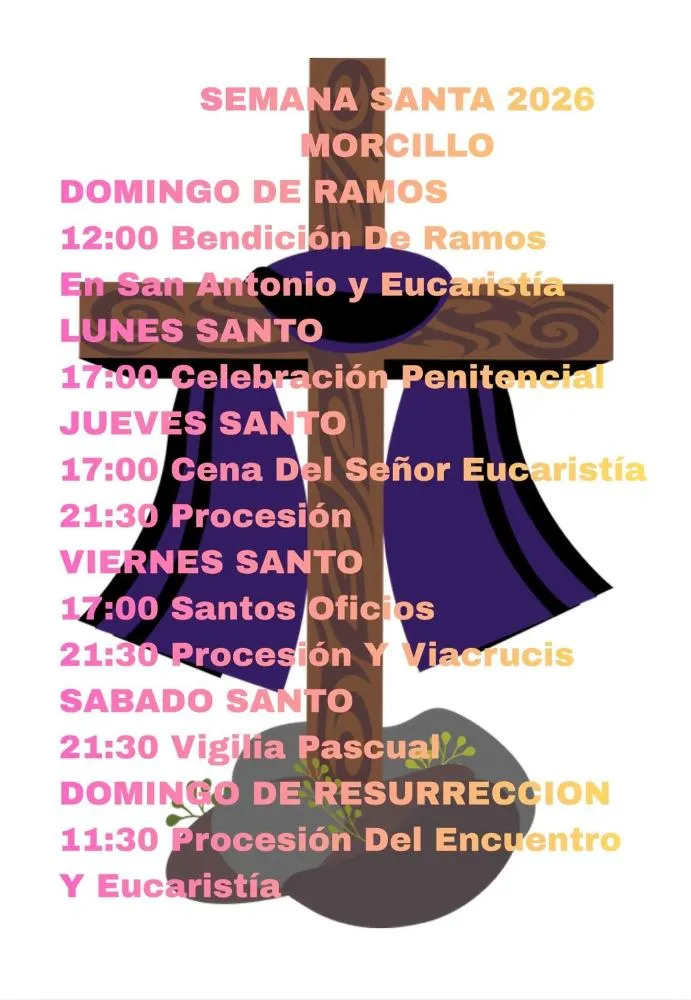 Morcillo anuncia los horarios de la Semana Santa 2026