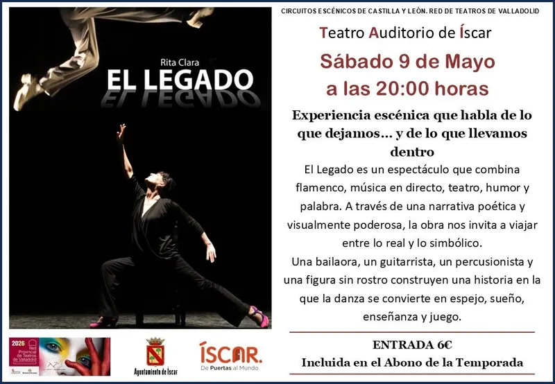 El Teatro-Auditorio de Íscar acoge la obra 'El Legado' de Rita Clara