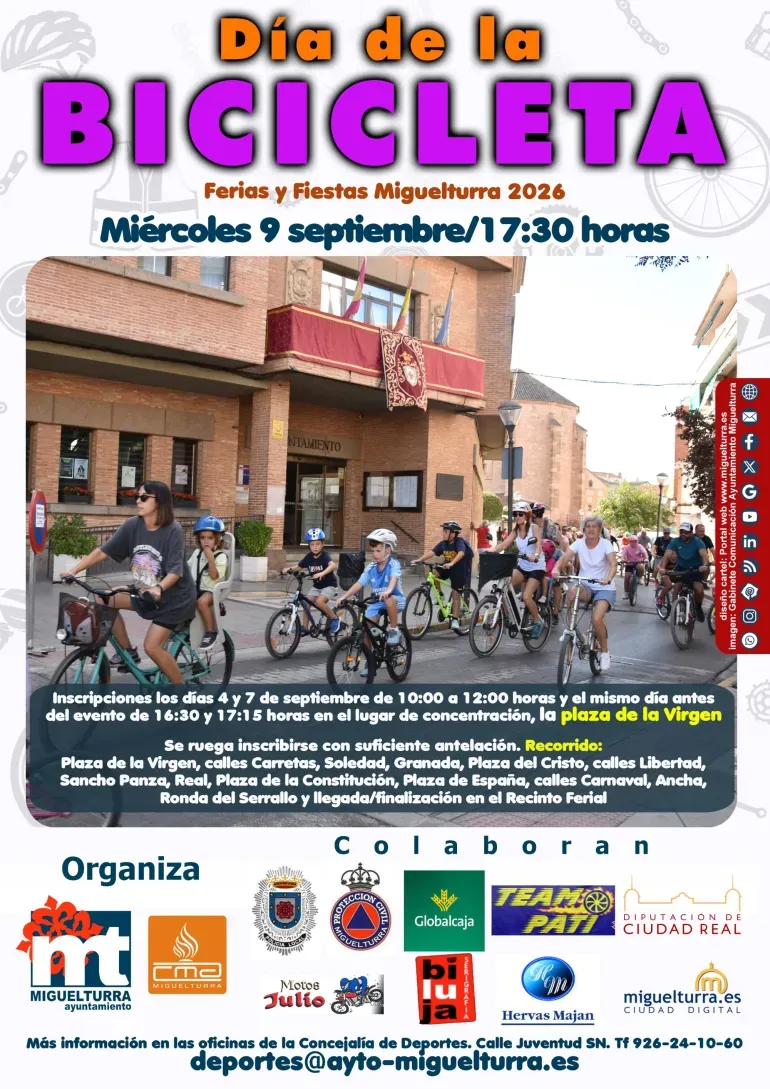 Miguelturra celebra su Día de la Bicicleta en las Ferias y Fiestas 2026