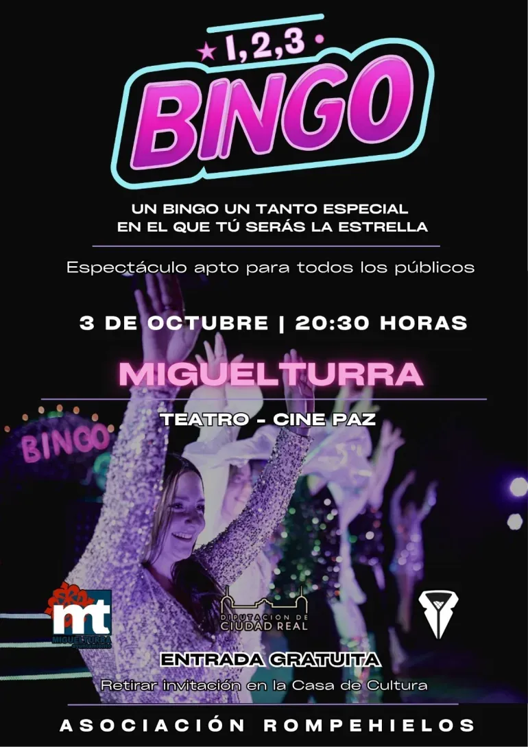 Miguelturra celebra el teatro musical gratuito "Bingo" el 3 de octubre