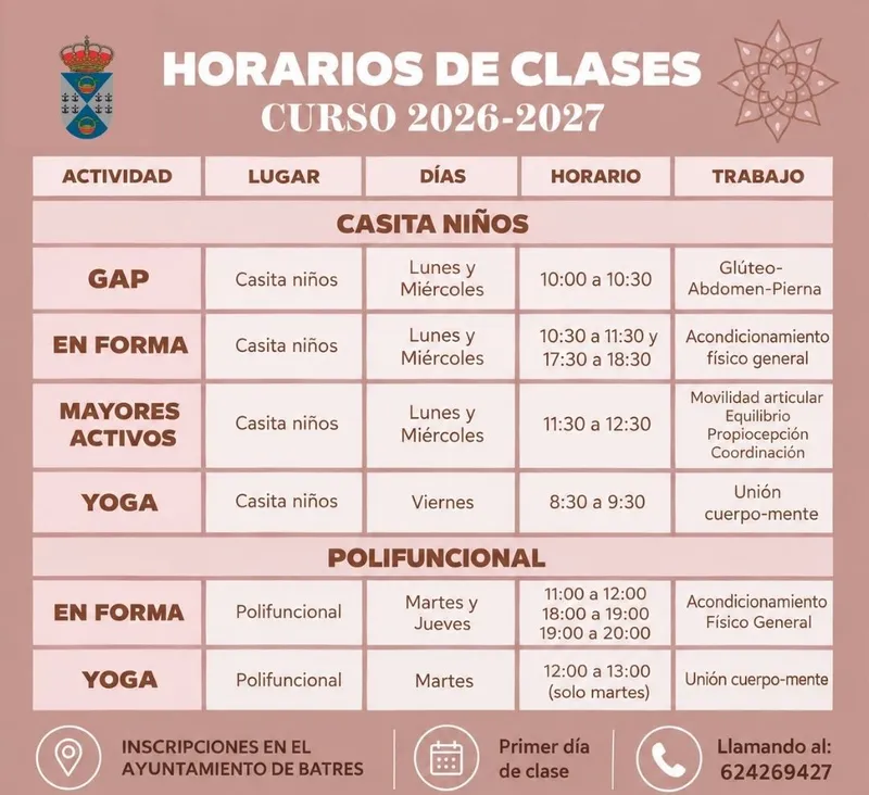 Batres renueva sus horarios de actividades deportivas y añade clases de baile