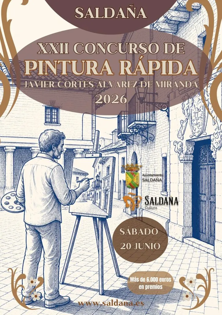 Saldaña convoca su XXII Concurso de Pintura Rápida «Javier Cortes Álvarez de Miranda» con 6.200 euros en premios
