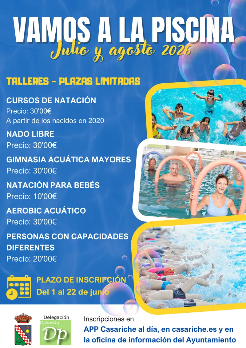 Casariche lanza su programa deportivo de verano con campamentos y actividades acuáticas