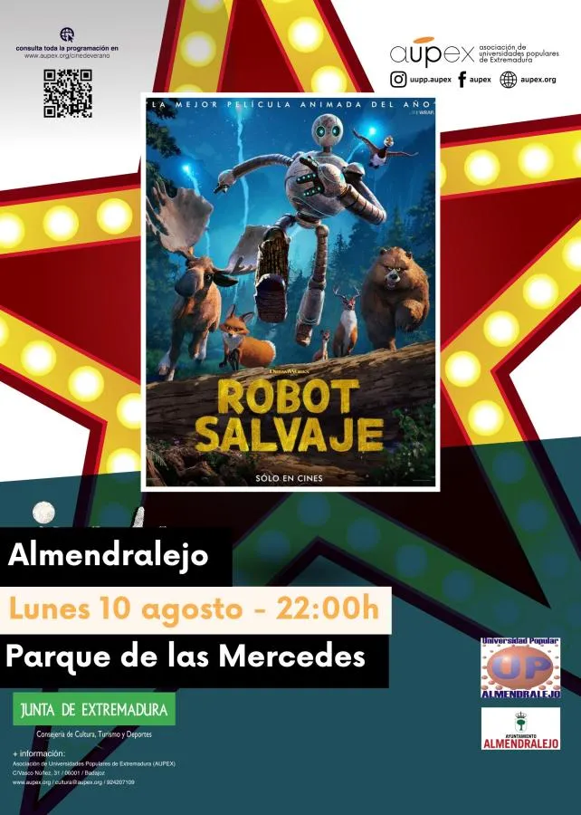 Almendralejo proyectará cuatro películas gratuitas en agosto en el Parque de las Mercedes