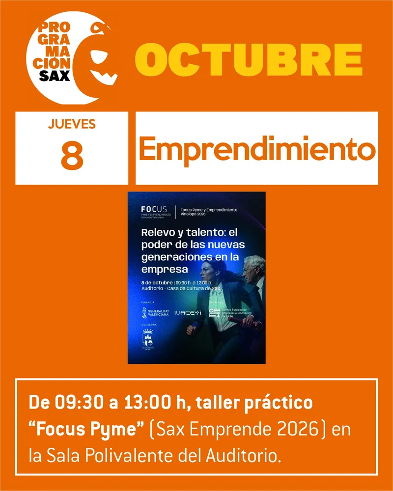 Sax celebra el taller 'Focus Pyme' para impulsar el emprendimiento local