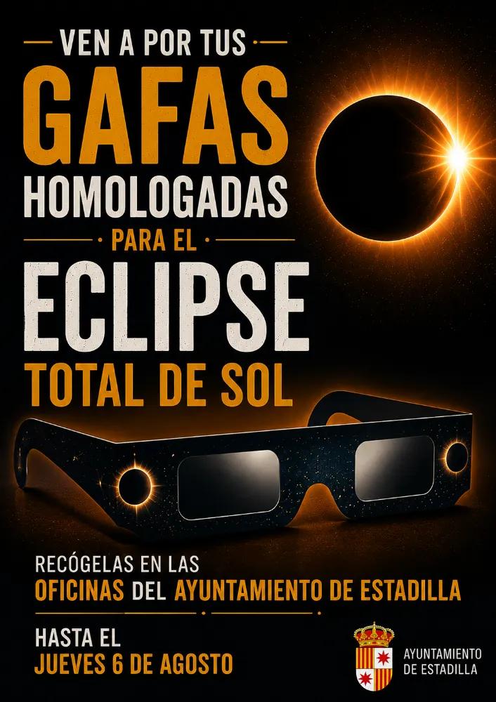 Estadilla organiza excursión y reparto de gafas para el eclipse solar del 12 de agosto