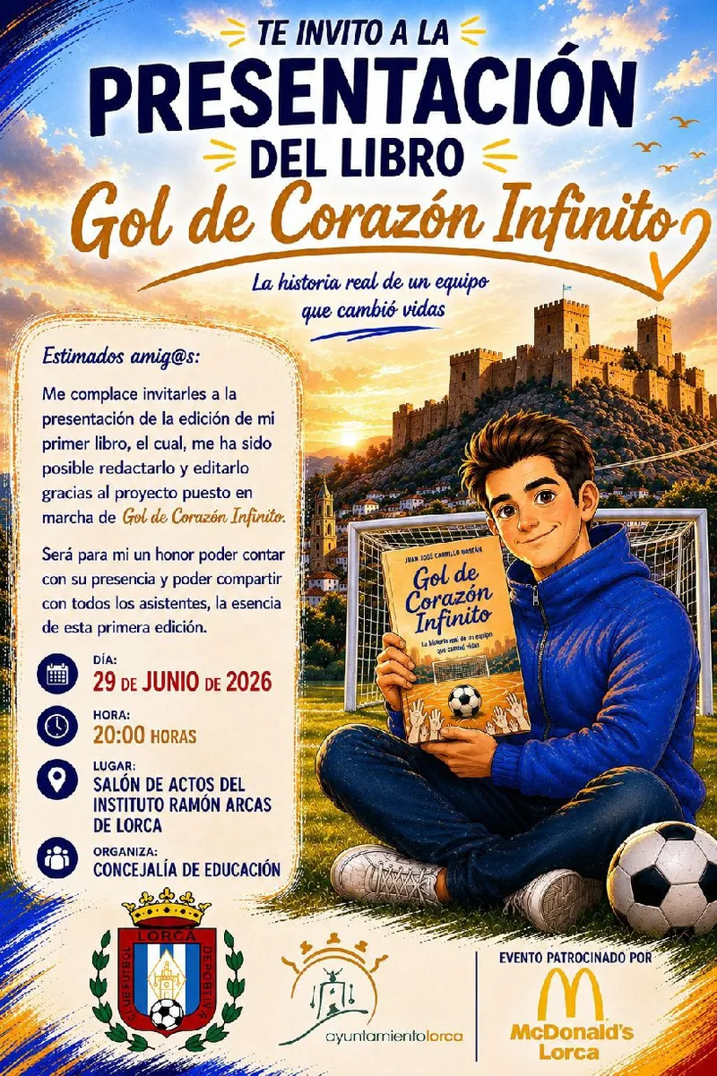 Lorca presenta 'Gol de Corazón Infinito', un libro sobre inclusión a través del deporte