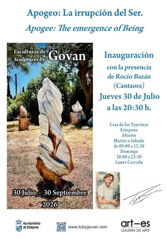 Estepona acoge la exposición 'Apogeo: La irrupción del Ser' del escultor Toby Govan