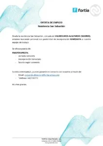 Residencia San Sebastián busca fisioterapeuta para jornada completa en Alalpardo