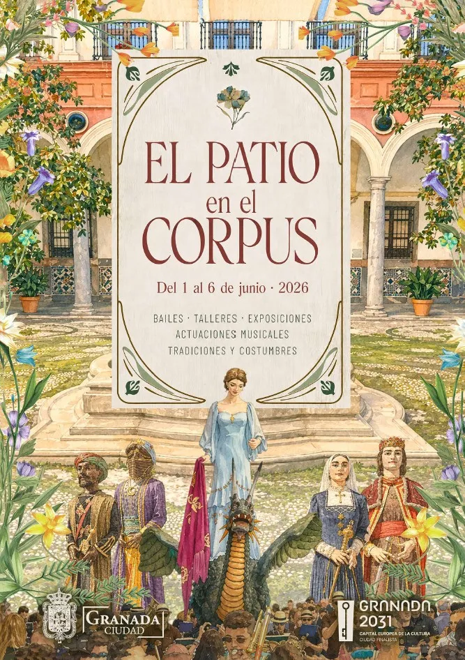 Granada celebra el Corpus con 'El Patio' en 2026: bailes, talleres y música