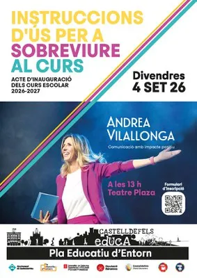 Castelldefels da la bienvenida al curso escolar 2026-2027 con un acto inaugural en el Teatre Plaza