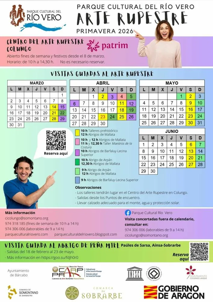 Colungo programa visitas guiadas al arte rupestre para la primavera de 2026