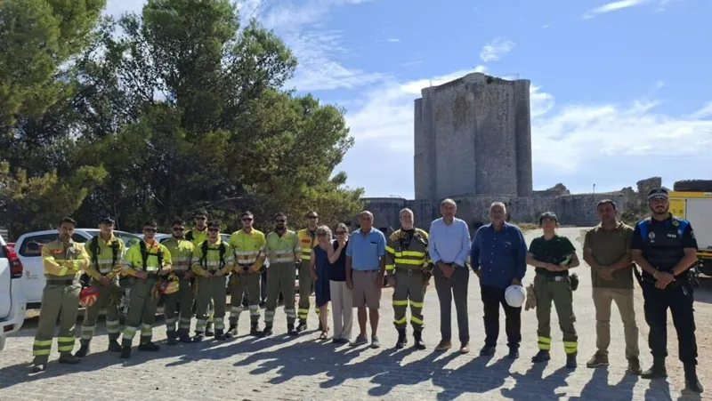 Íscar agradece la rápida actuación ante el incendio que afectó al castillo y su entorno