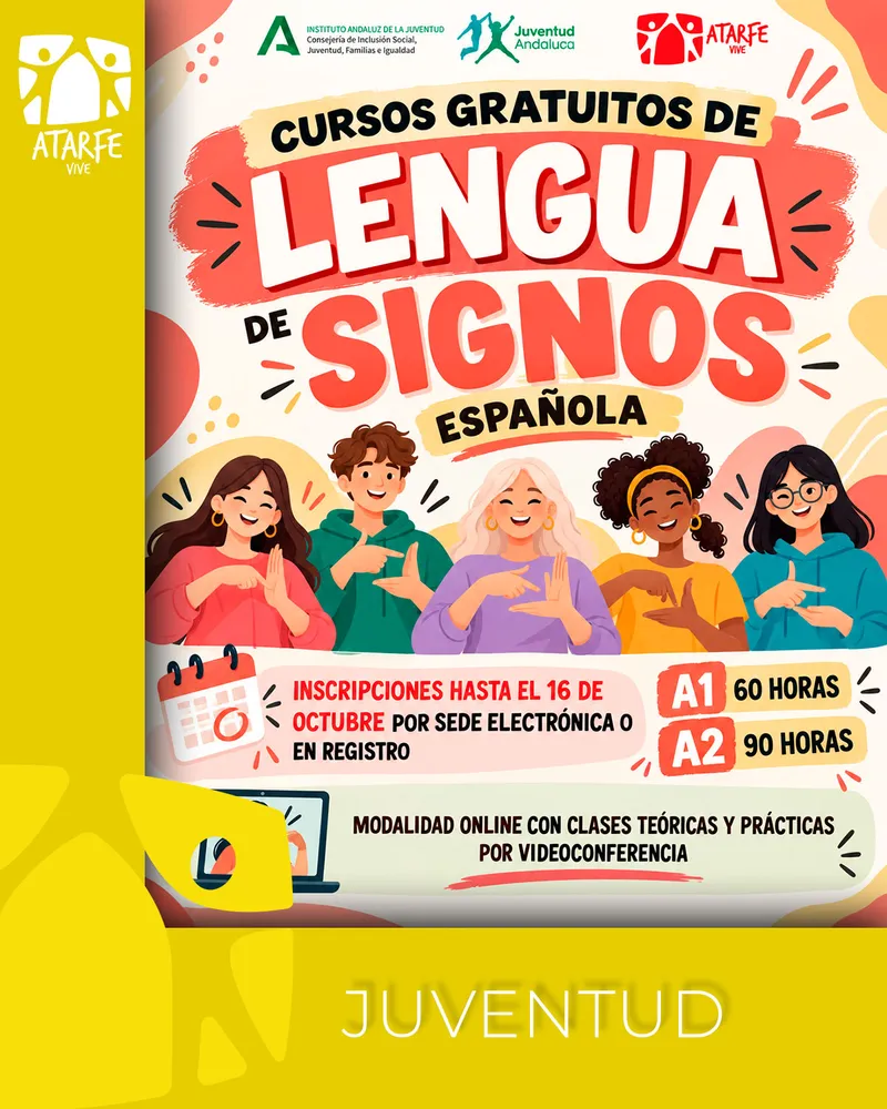 Atarfe abre inscripciones para cursos online de Lengua de Signos Española
