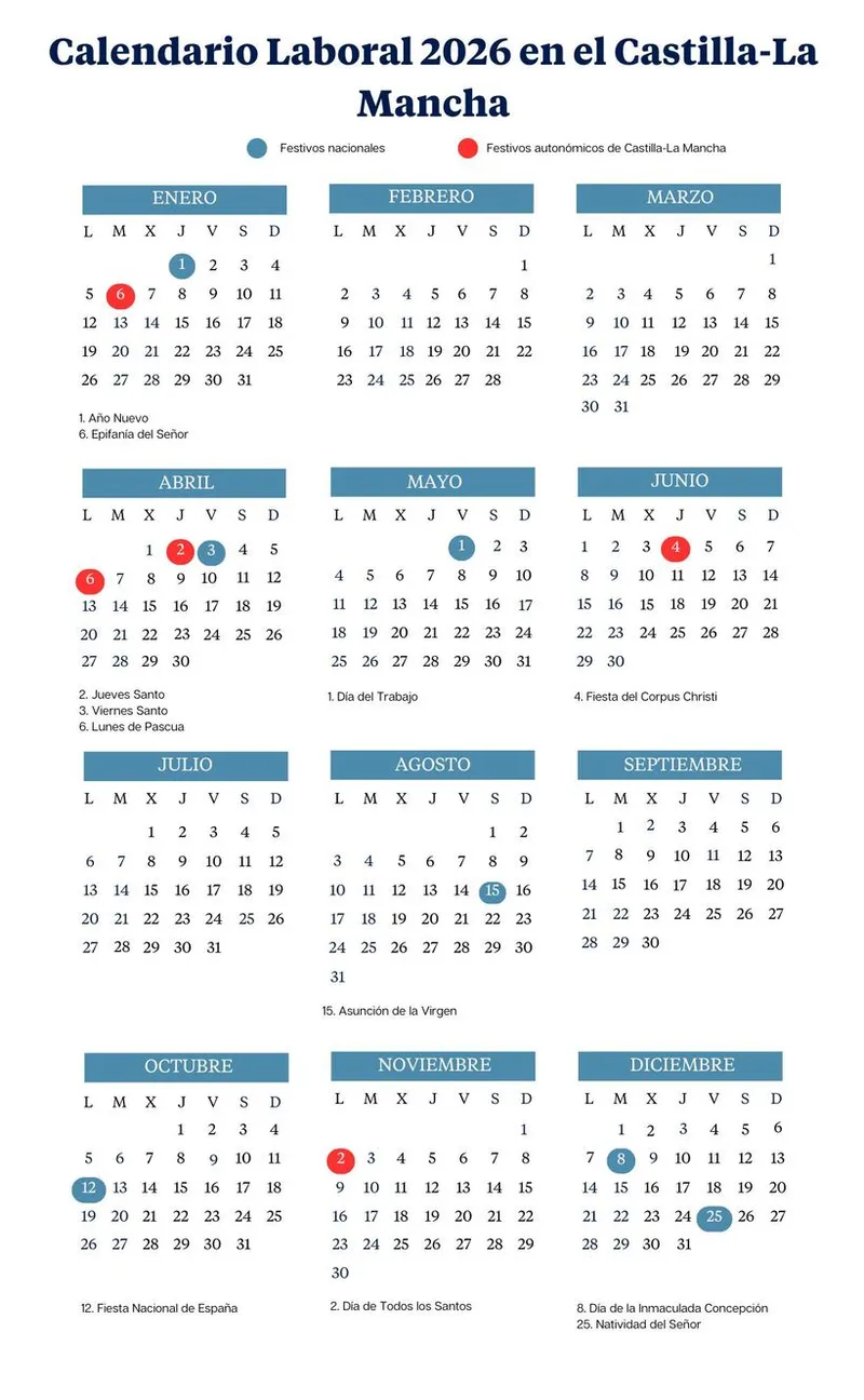 Esquivias anuncia los festivos locales para 2026