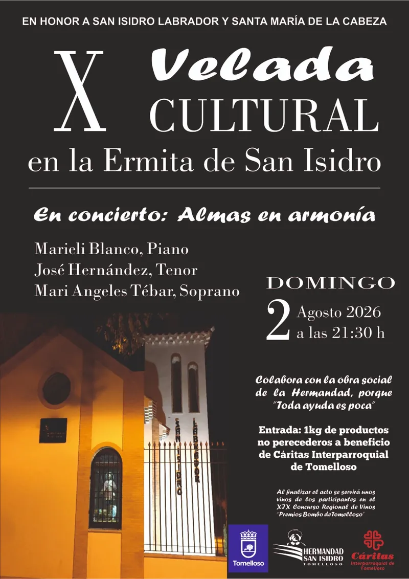 La X Velada Cultural de Tomelloso une música y solidaridad a beneficio de Cáritas
